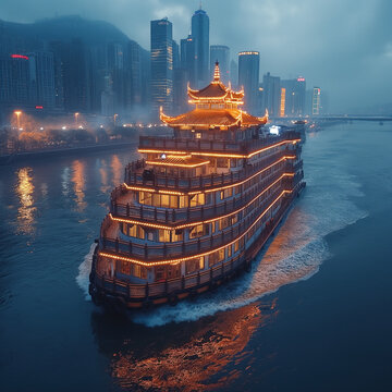 Cruise the Yangtze River at Night