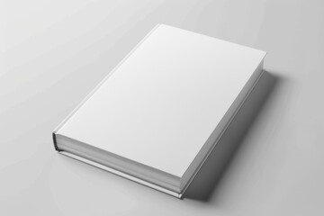 Fototapeta premium White book cover mockup on a white background