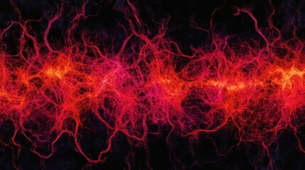 Abstract Red And Orange Energy Wave Pattern