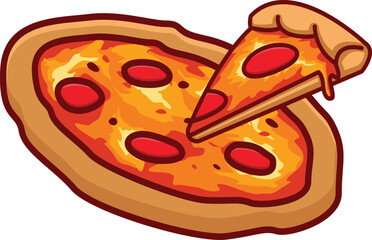pizza cartoon illustration