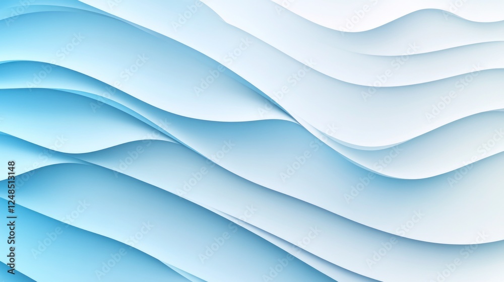 Poster abstract blue wave pattern background design