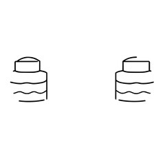 Cakes' minimalist representation in a white background.