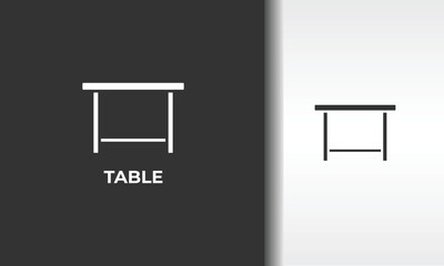 Table Vector, Icon Or Logo Sign Isolated Symbol Illustration