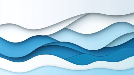 Fototapeta premium Abstract Blue and White Wave Pattern Design