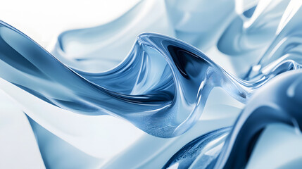 Flowing waves of blue and white digital liquid creating a sense of movement and fluidity.