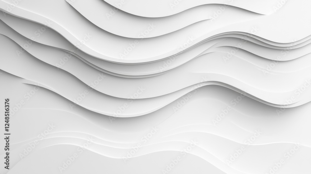 Aufkleber abstract white wave pattern background design