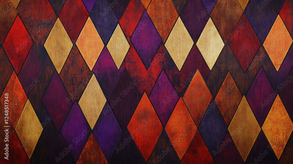 Poster Abstract Diamond Pattern Background Texture Design