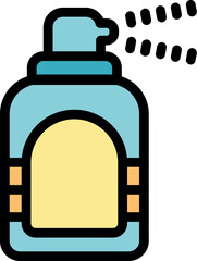 Spray bottle dispensing a fine mist of liquid, ideal for cosmetics, cleaning products, or air fresheners