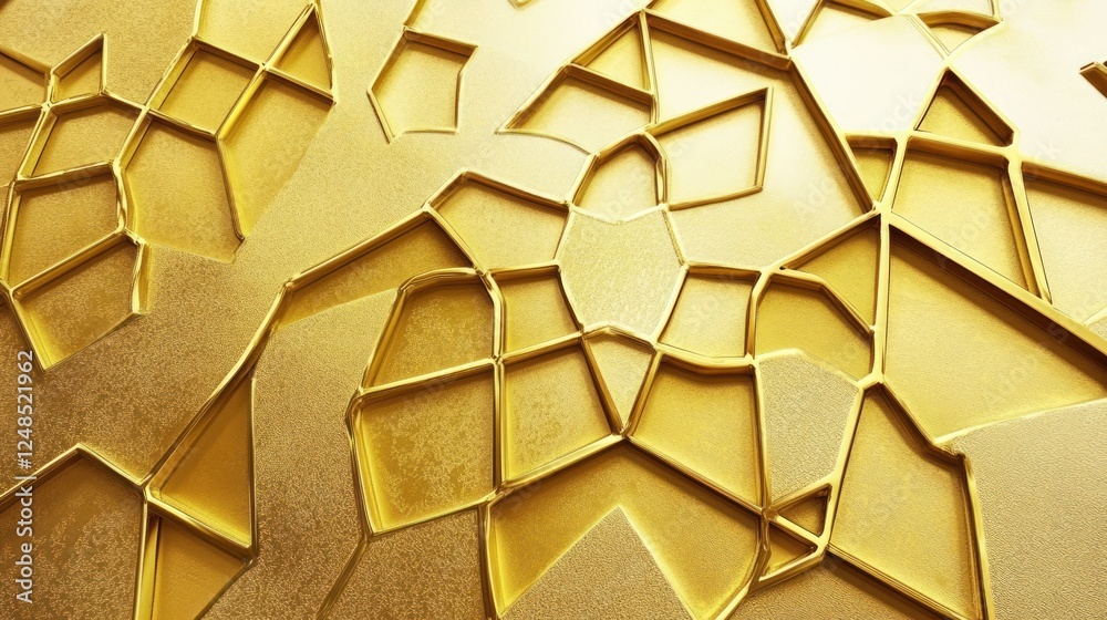 Aufkleber abstract gold geometric pattern design