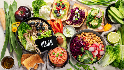Vegan food concept.
