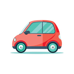 red car isolated on white