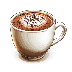 Obraz premium Indulge in a Luxurious Hot Chocolate: Creamy, Sweet, and Perfect for Cozy Moments