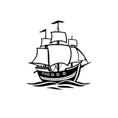 Sailing vessel with sails
