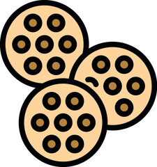 Lotus root slices showcasing their unique pattern, ideal for culinary or design projects