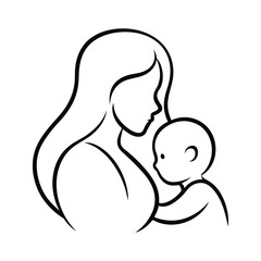mother holding baby
