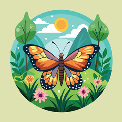 vector illustration of a butterfly
