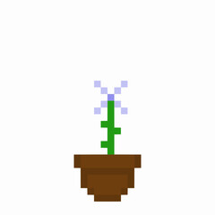 flowers in a pot, pixel art
