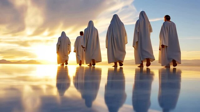 Yeshua and Disciples in Awe Radiance of Hope Faith and Community