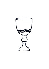 wine glass isolated on white