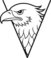 Fototapeta premium A Logo Style Eagle Art Illustration.