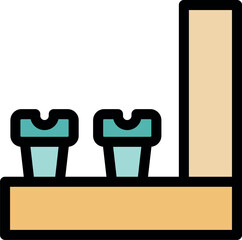 Rook chess piece standing on board next to other rook and wall, ready for next move in board game