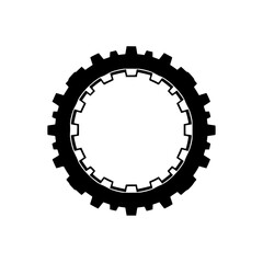 "Black & White Ring Gear: A Mechanical Illustration of Precision"