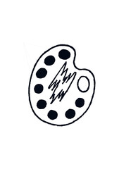 artist's palette, vector