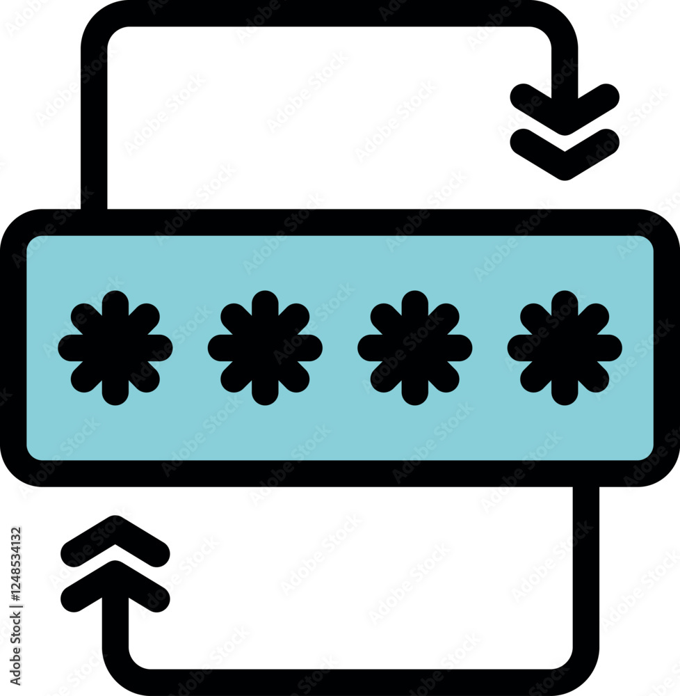 Poster secure file transfer process is depicted with login form, password field, download and upload arrows