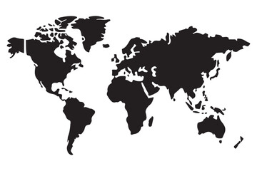 Detailed World Map Illustration Vector Art for Global Projects