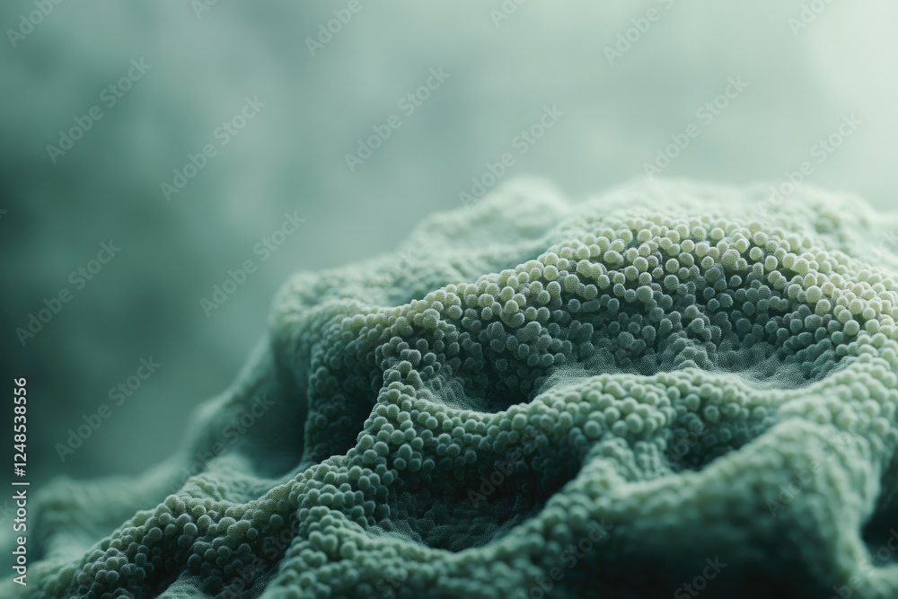 Poster abstract close-up of a textured, undulating surface resembling a microscopic organism or landscape.