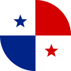 panama  flag illustrator national of round