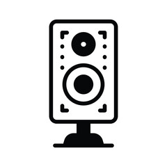 Audio speaker vector design in in trendy style, isolated on white background