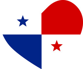 panama heart shaped icon flag illustrator national