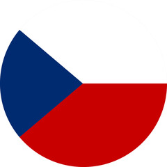 Czech Republic flag illustrator national of round