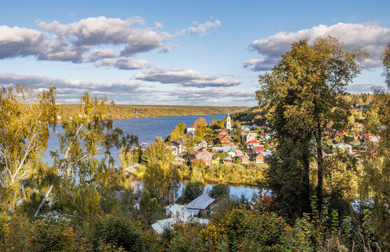 Autumn landscape in Ples, Ivanovo, Russia