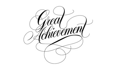 Great Achievement Congratulate Appreciation quotes Calligraphy & Stylish Script Typography 
