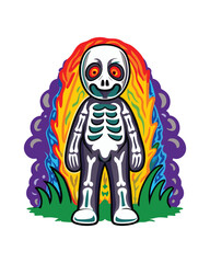 Render a disturbingly realistic image of a severely deformed humanoid creature, its skin blackened and flayed, revealing grotesque musculature.  Focus on unsettling detail.