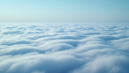 Stunning Aerial View of Cloudscape Serenity Peaceful Sky