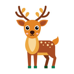 christmas reindeer with red nose