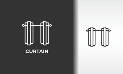 Curtain Vector, Icon Or Logo Sign Isolated Symbol Illustration