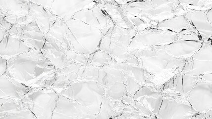 Obraz premium Crumpled White Plastic Foil Texture on Surface for Creative Backgrounds