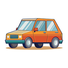 retro car isolated on white background