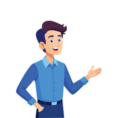 funny cartoon helper man