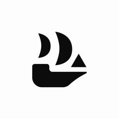 Ship boat sea travel icon vector sign