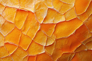 Vibrant Orange Citrus Peel Close-Up: Textured Skin Background for Fruit Care Imagery