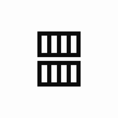 Prison bars jail security icon vector sign