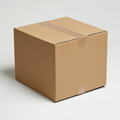 Open empty cardboard box isolated on white background for packaging and storage
