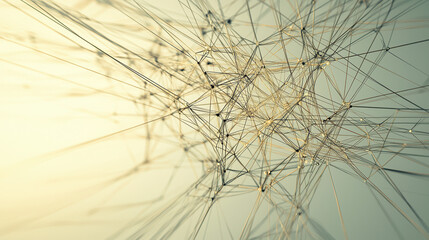 Obraz premium digital artwork depicting intricate network integration with glowing lines, showcasing complex web of connections