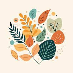 autumn leaves vector illustration