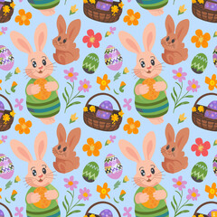 easter, egg, spring, holiday, pattern, vector, decoration, illustration, celebration, eggs, flower, grass, season, seamless, cute, design, colorful, card, nature, wallpaper, green, cartoon, color, sym
